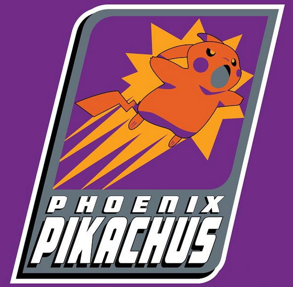 Phoenix Pikachus logo iron on heat transfer